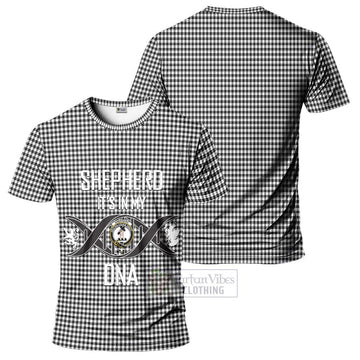 Shepherd Tartan T-Shirt with Family Crest DNA In Me Style - Tartan Vibes Clothing