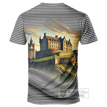Tartan Vibes Clothing Shepherd Tartan Family Crest T-Shirt with Scottish Ancient Castle Stype