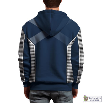 Shepherd Tartan Hoodie with Family Crest and Scottish Thistle Vibes Sport Style