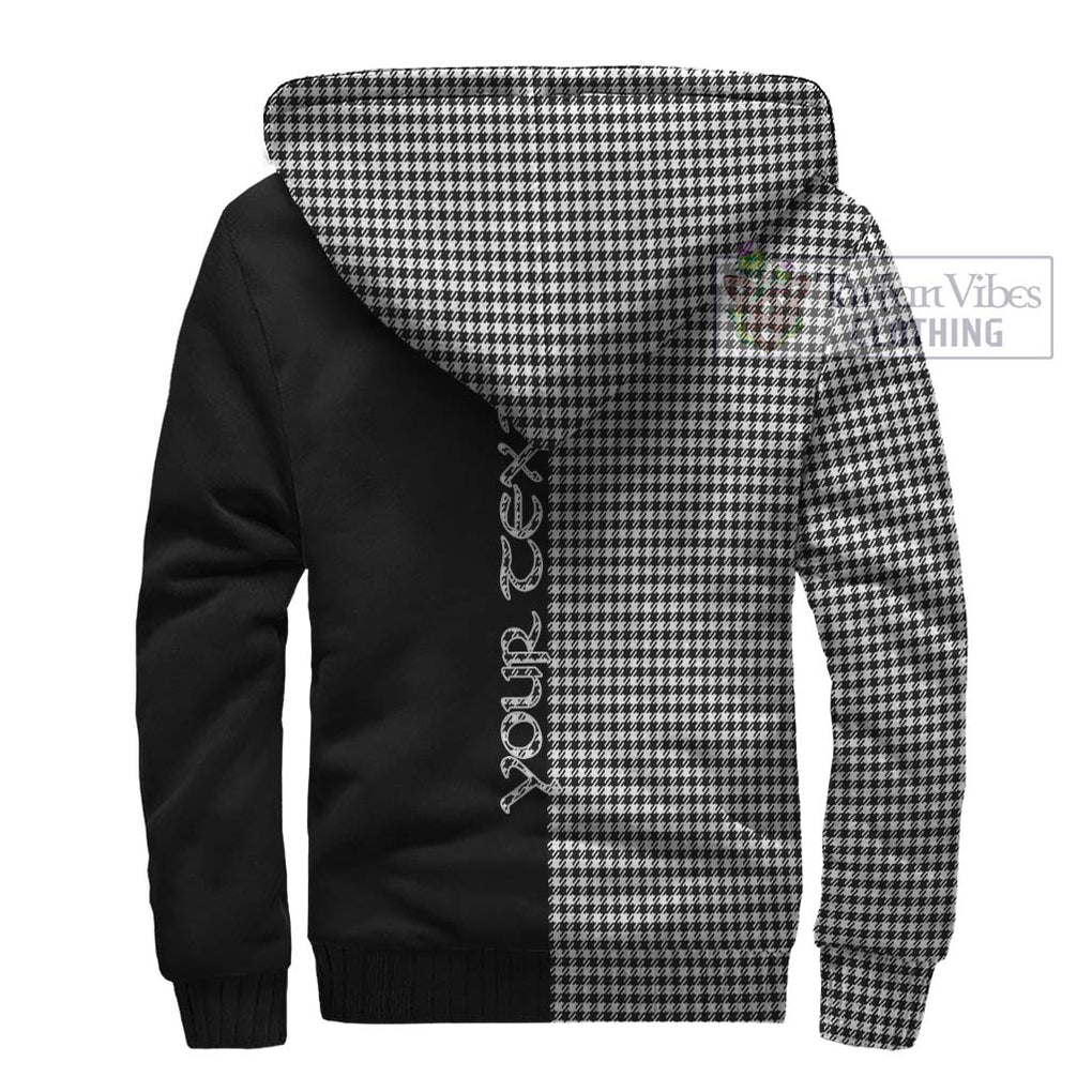 Shepherd Tartan Sherpa Hoodie with Family Crest and Half Of Me Style - Tartanvibesclothing Shop