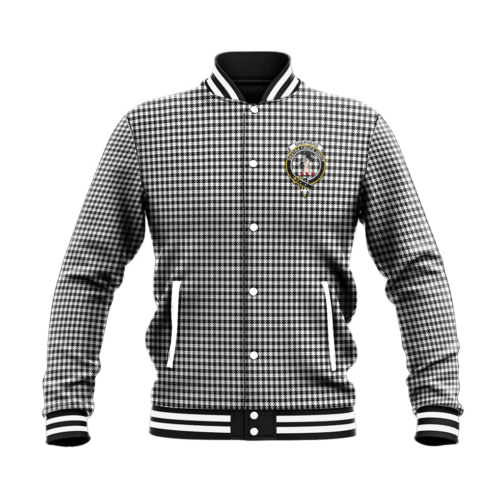 Shepherd Tartan Baseball Jacket with Family Crest - Tartan Vibes Clothing