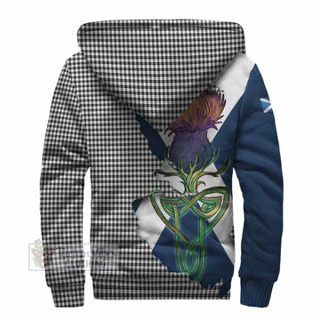 Tartan Vibes Clothing Shepherd Tartan Family Crest Sherpa Hoodie Scottish Thistle Celtic Inspired