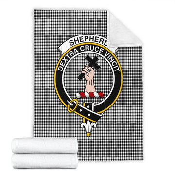 Shepherd Tartan Blanket with Family Crest