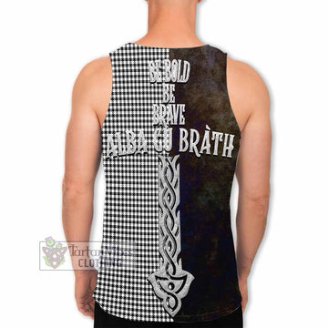 Tartan Vibes Clothing Shepherd Tartan Family Crest Men's Tank Top Alba Gu Brath Be Brave Lion Ancient Style
