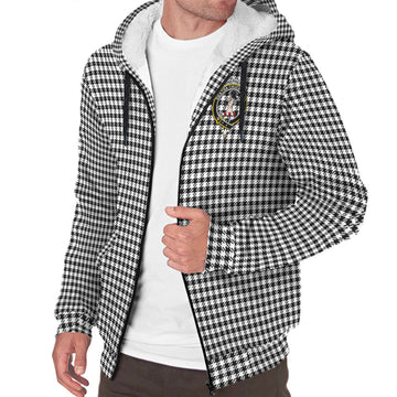 Shepherd Tartan Sherpa Hoodie with Family Crest