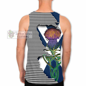 Tartan Vibes Clothing Shepherd Tartan Family Crest Men's Tank Top Scottish Thistle Celtic Inspired
