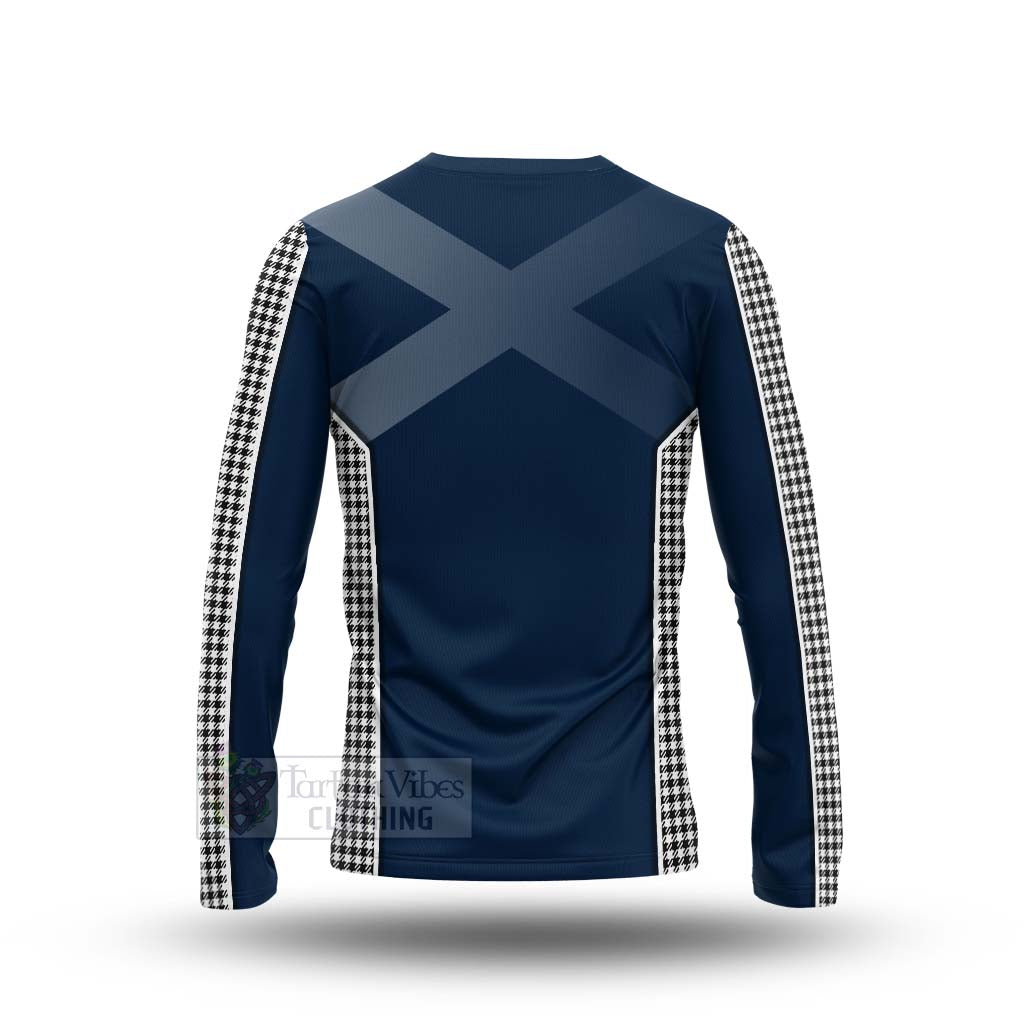 Tartan Vibes Clothing Shepherd Tartan Long Sleeve T-Shirt with Family Crest and Scottish Thistle Vibes Sport Style