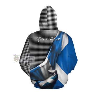 Tartan Vibes Clothing Shepherd Tartan Cotton Hoodie with Family Crest Scotland Patriotic Style
