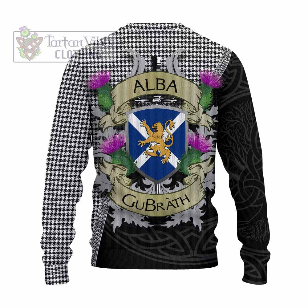 Tartan Vibes Clothing Shepherd Tartan Family Crest Knitted Sweater Lion Rampant Royal Thistle Shield Celtic Inspired