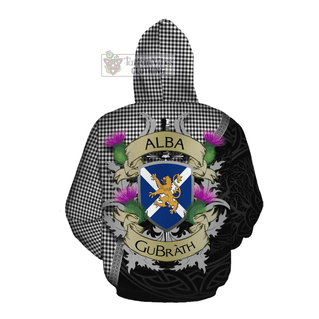 Tartan Vibes Clothing Shepherd Tartan Family Crest Cotton Hoodie Lion Rampant Royal Thistle Shield Celtic Inspired