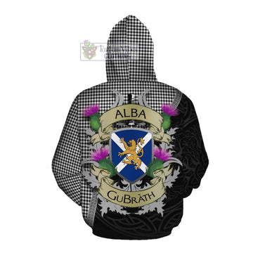 Tartan Vibes Clothing Shepherd Tartan Family Crest Cotton Hoodie Lion Rampant Royal Thistle Shield Celtic Inspired