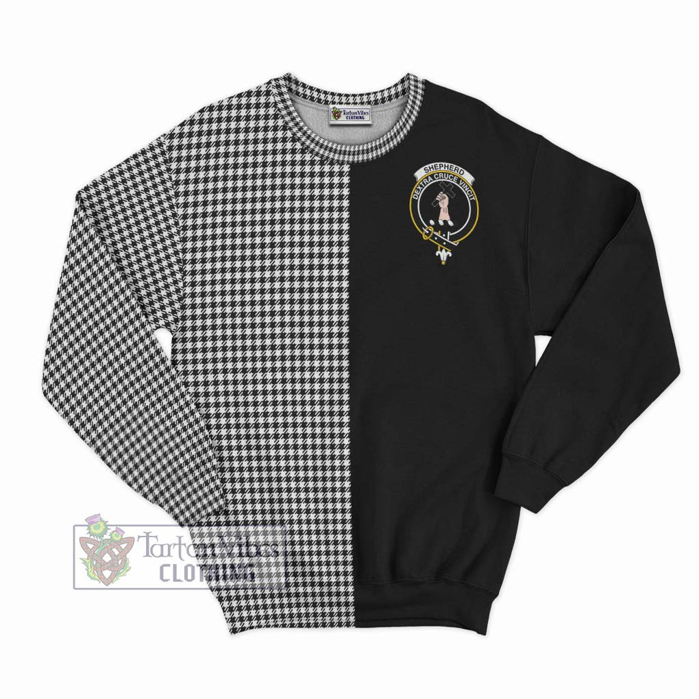 Shepherd Tartan Sweatshirt with Family Crest and Half Of Me Style - Tartanvibesclothing Shop