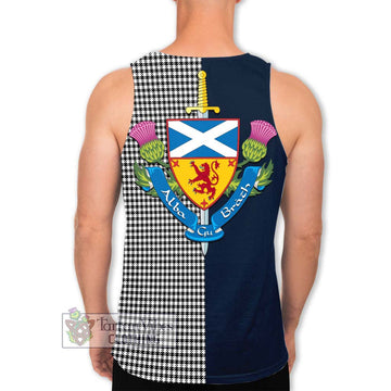Tartan Vibes Clothing Shepherd Tartan Men's Tank Top with Scottish Lion Royal Arm Half Style