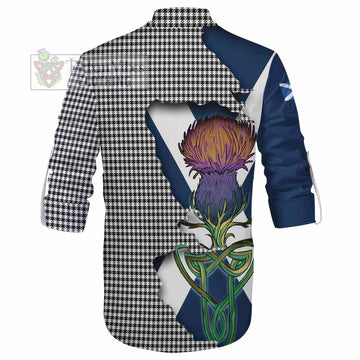 Tartan Vibes Clothing Shepherd Tartan Family Crest Ghillie Kilt Shirt Scottish Thistle Celtic Inspired