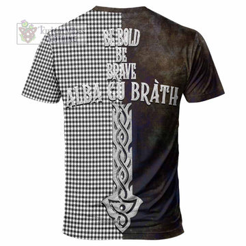 Tartan Vibes Clothing Shepherd Tartan Family Crest T-Shirt Alba Gu Brath Be Brave Lion Ancient Style