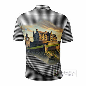 Tartan Vibes Clothing Shepherd Tartan Family Crest Polo Shirt with Scottish Ancient Castle Stype