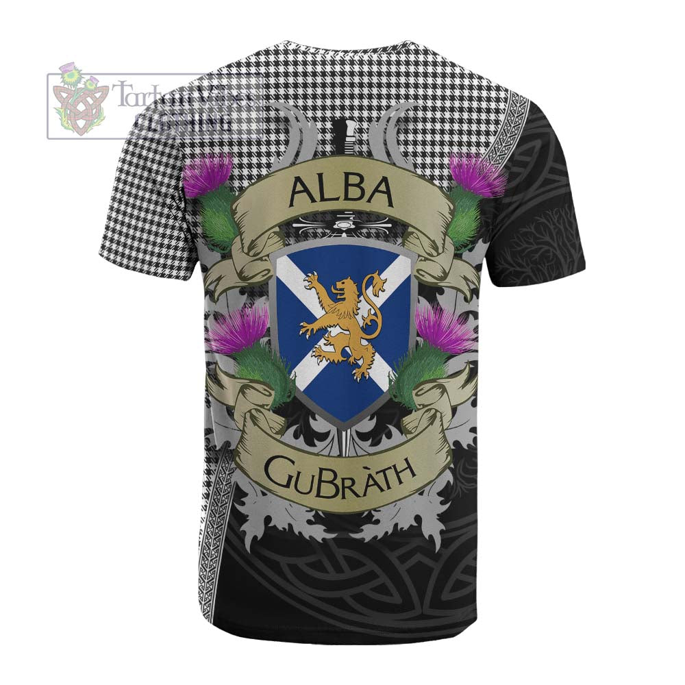Tartan Vibes Clothing Shepherd Tartan Family Crest Cotton T-shirt Lion Rampant Royal Thistle Shield Celtic Inspired