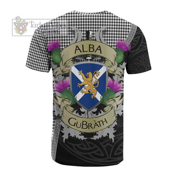 Tartan Vibes Clothing Shepherd Tartan Family Crest Cotton T-shirt Lion Rampant Royal Thistle Shield Celtic Inspired
