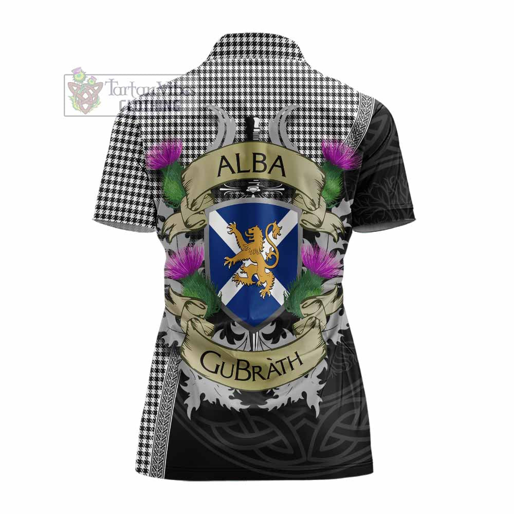 Tartan Vibes Clothing Shepherd Tartan Family Crest Women's Polo Shirt Lion Rampant Royal Thistle Shield Celtic Inspired