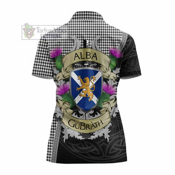 Tartan Vibes Clothing Shepherd Tartan Family Crest Women's Polo Shirt Lion Rampant Royal Thistle Shield Celtic Inspired