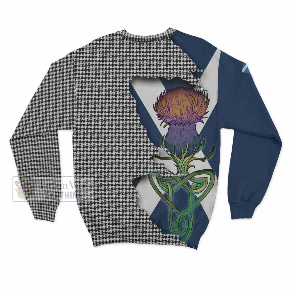 Tartan Vibes Clothing Shepherd Tartan Family Crest Sweatshirt Scottish Thistle Celtic Inspired