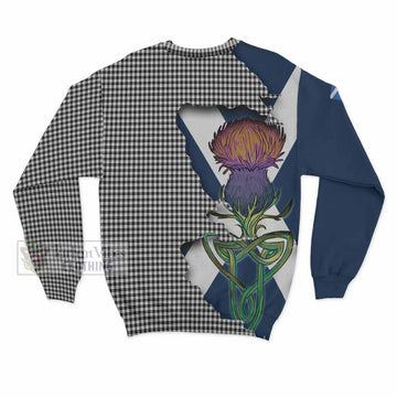 Tartan Vibes Clothing Shepherd Tartan Family Crest Sweatshirt Scottish Thistle Celtic Inspired