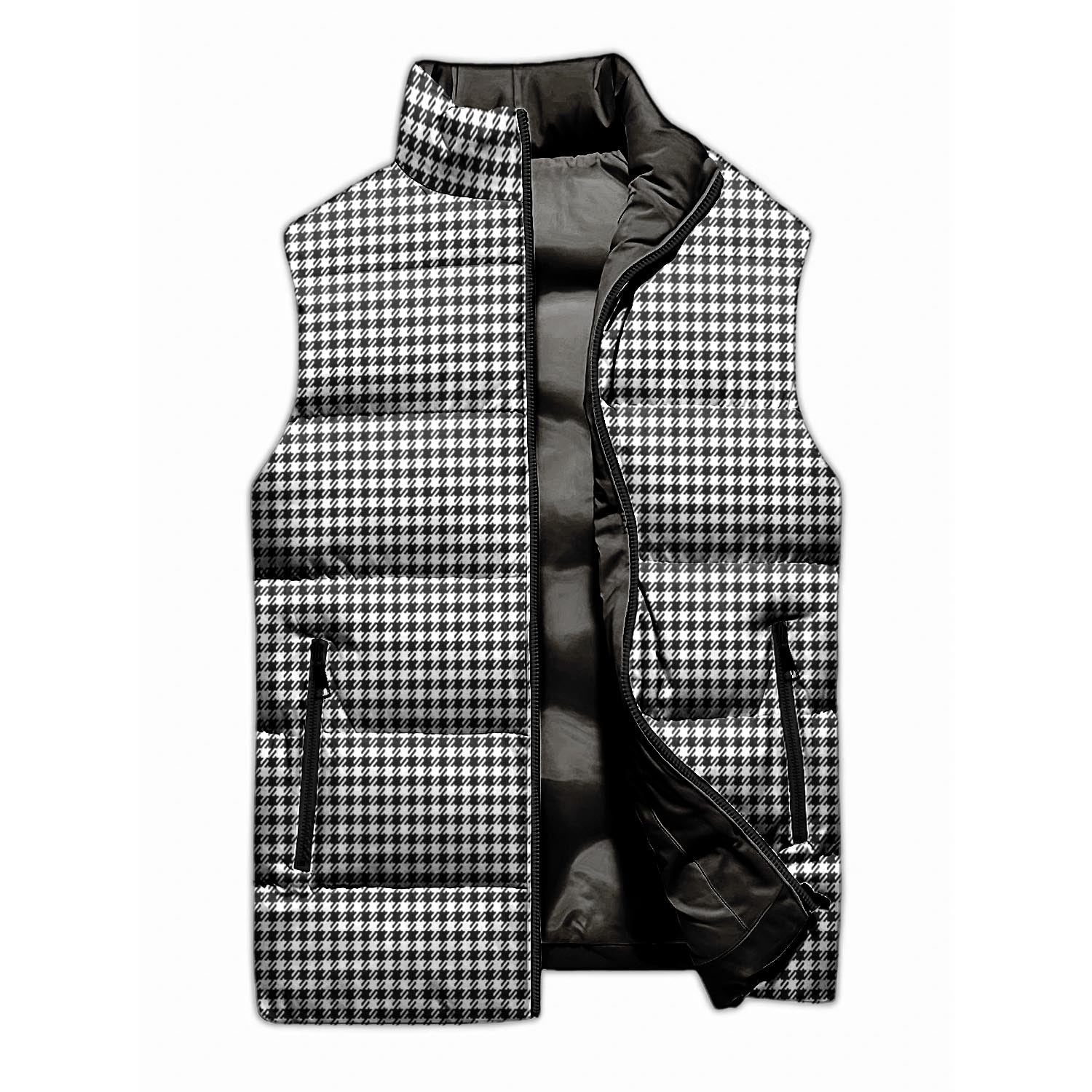 Shepherd Tartan Sleeveless Puffer Jacket - Tartanvibesclothing