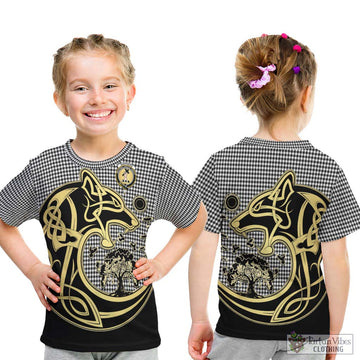Shepherd Tartan Kid T-Shirt with Family Crest Celtic Wolf Style - Tartan Vibes Clothing