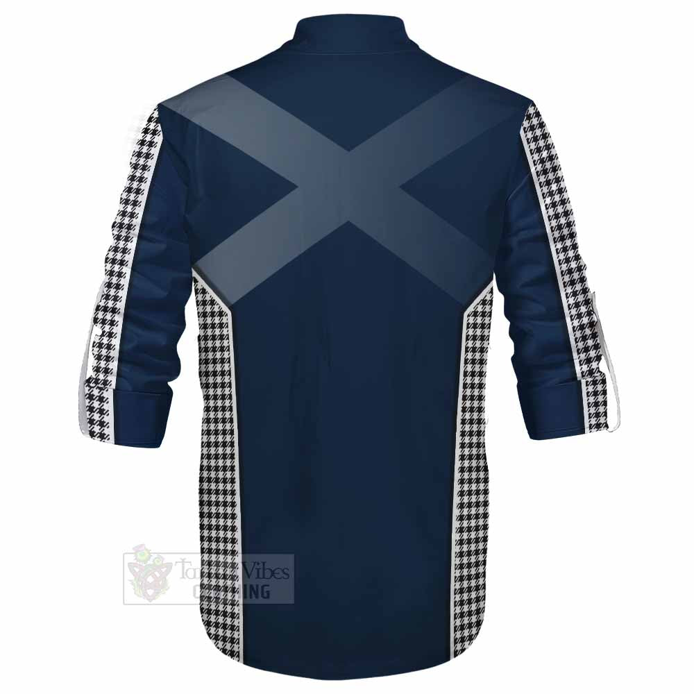 Tartan Vibes Clothing Shepherd Tartan Ghillie Kilt Shirt with Family Crest and Lion Rampant Vibes Sport Style