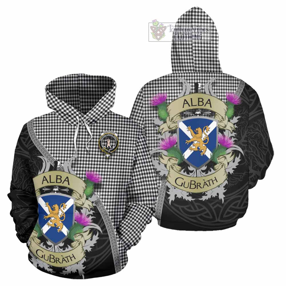 Tartan Vibes Clothing Shepherd Tartan Family Crest Hoodie Lion Rampant Royal Thistle Shield Celtic Inspired