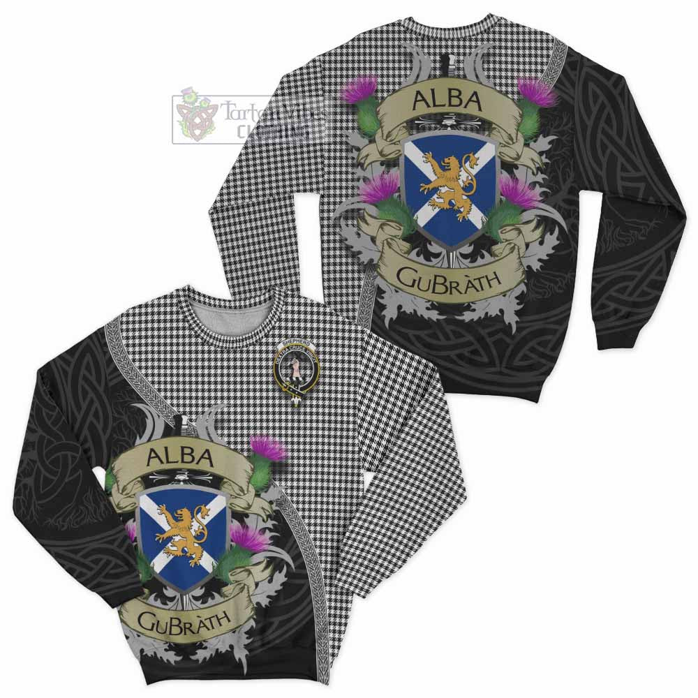 Tartan Vibes Clothing Shepherd Tartan Family Crest Sweatshirt Lion Rampant Royal Thistle Shield Celtic Inspired