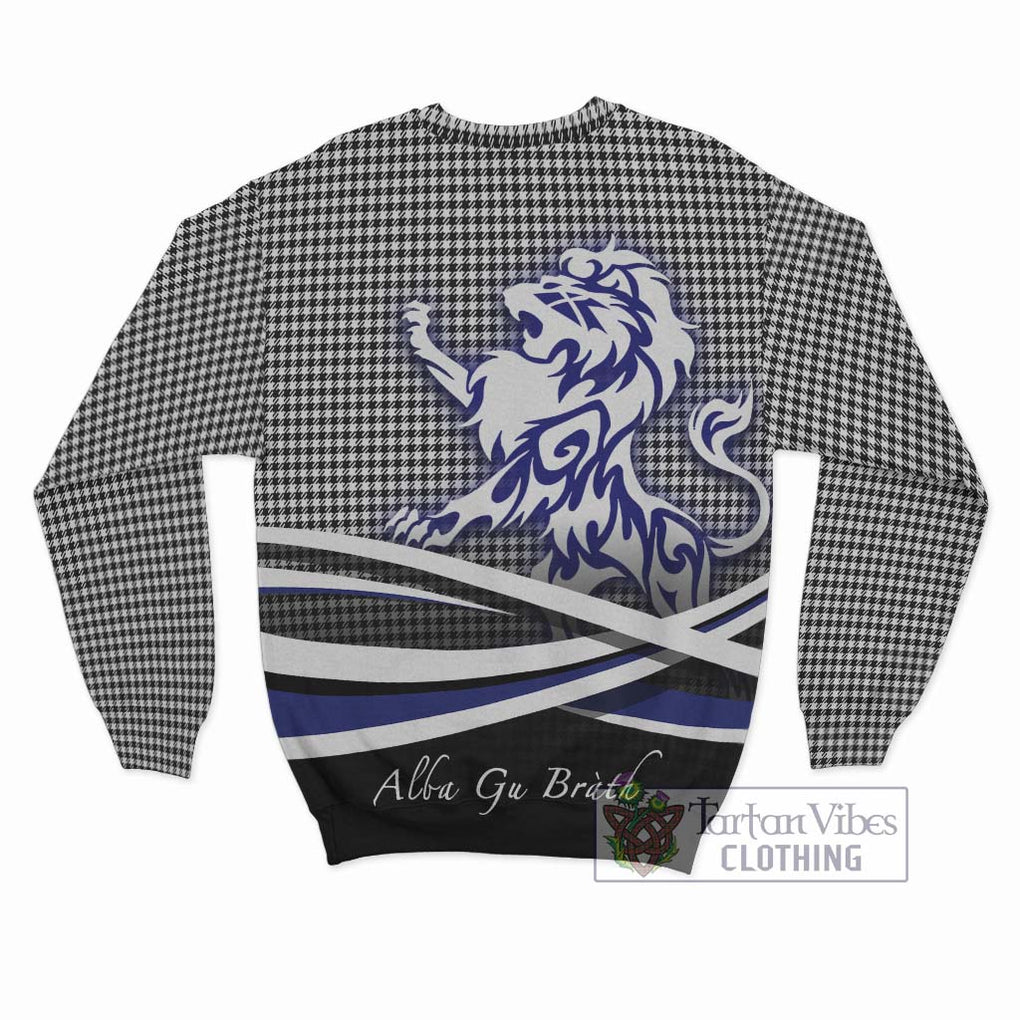 Shepherd Tartan Sweatshirt with Alba Gu Brath Regal Lion Emblem - Tartanvibesclothing Shop