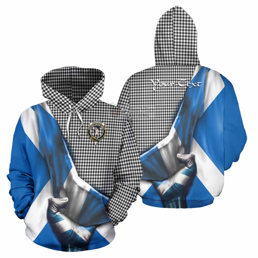 Tartan Vibes Clothing Shepherd Tartan Hoodie with Family Crest Scotland Patriotic Style