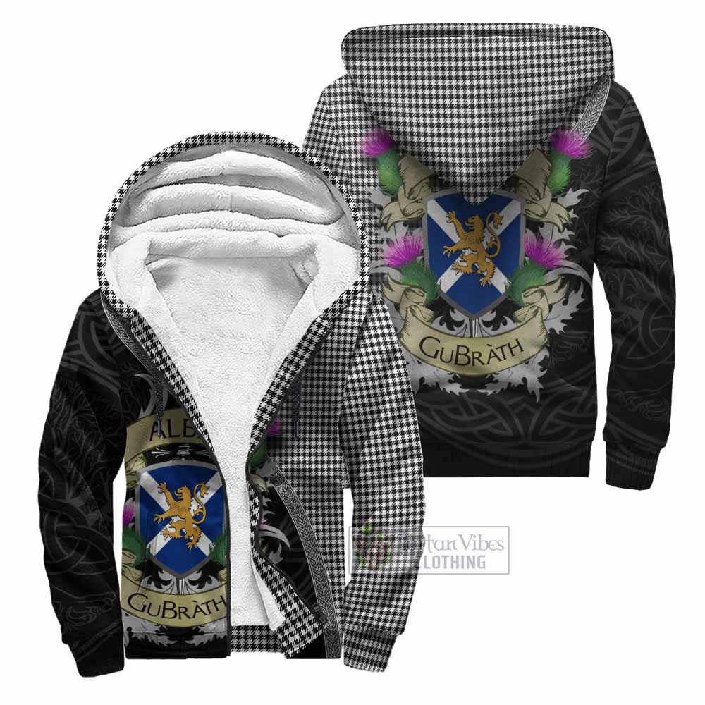 Tartan Vibes Clothing Shepherd Tartan Family Crest Sherpa Hoodie Lion Rampant Royal Thistle Shield Celtic Inspired