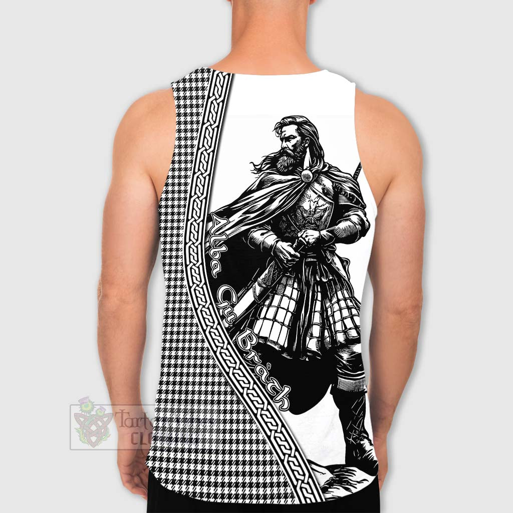 Tartan Vibes Clothing Shepherd Tartan Clan Crest Men's Tank Top with Highlander Warrior Celtic Style