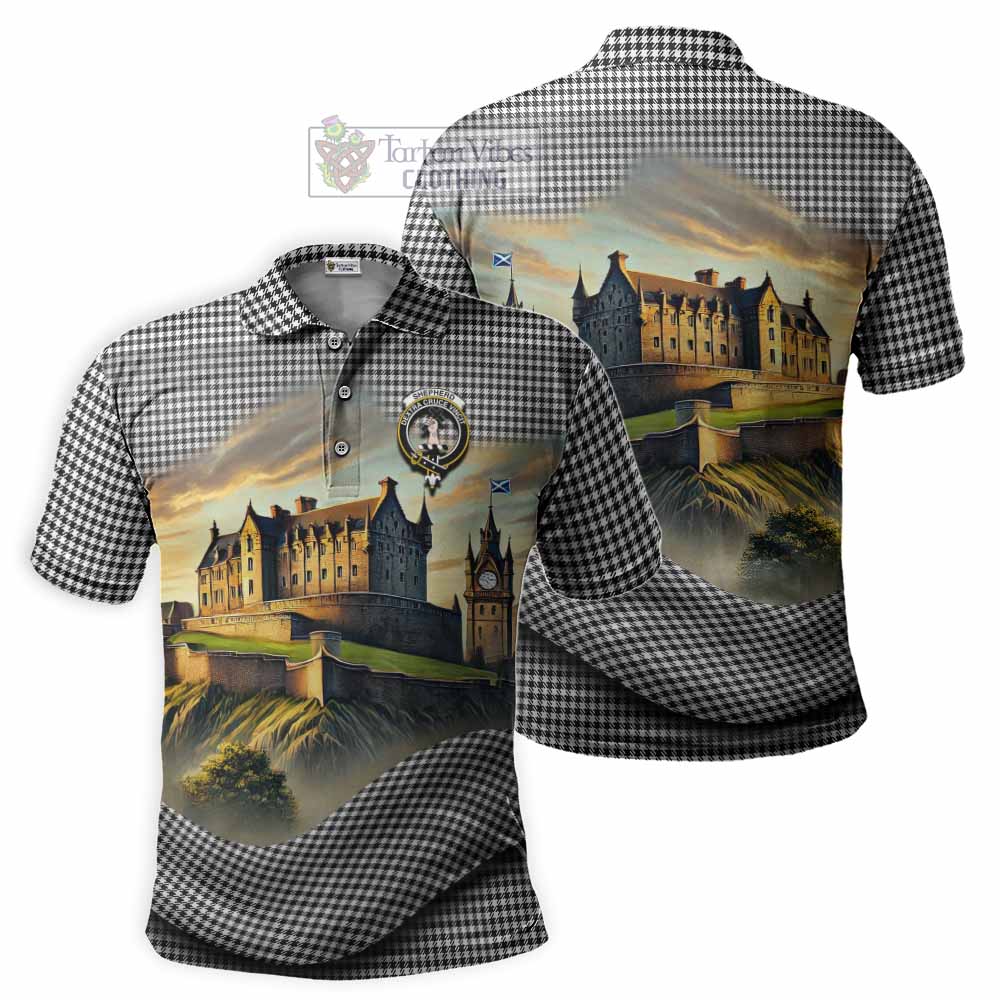 Tartan Vibes Clothing Shepherd Tartan Family Crest Polo Shirt with Scottish Ancient Castle Stype