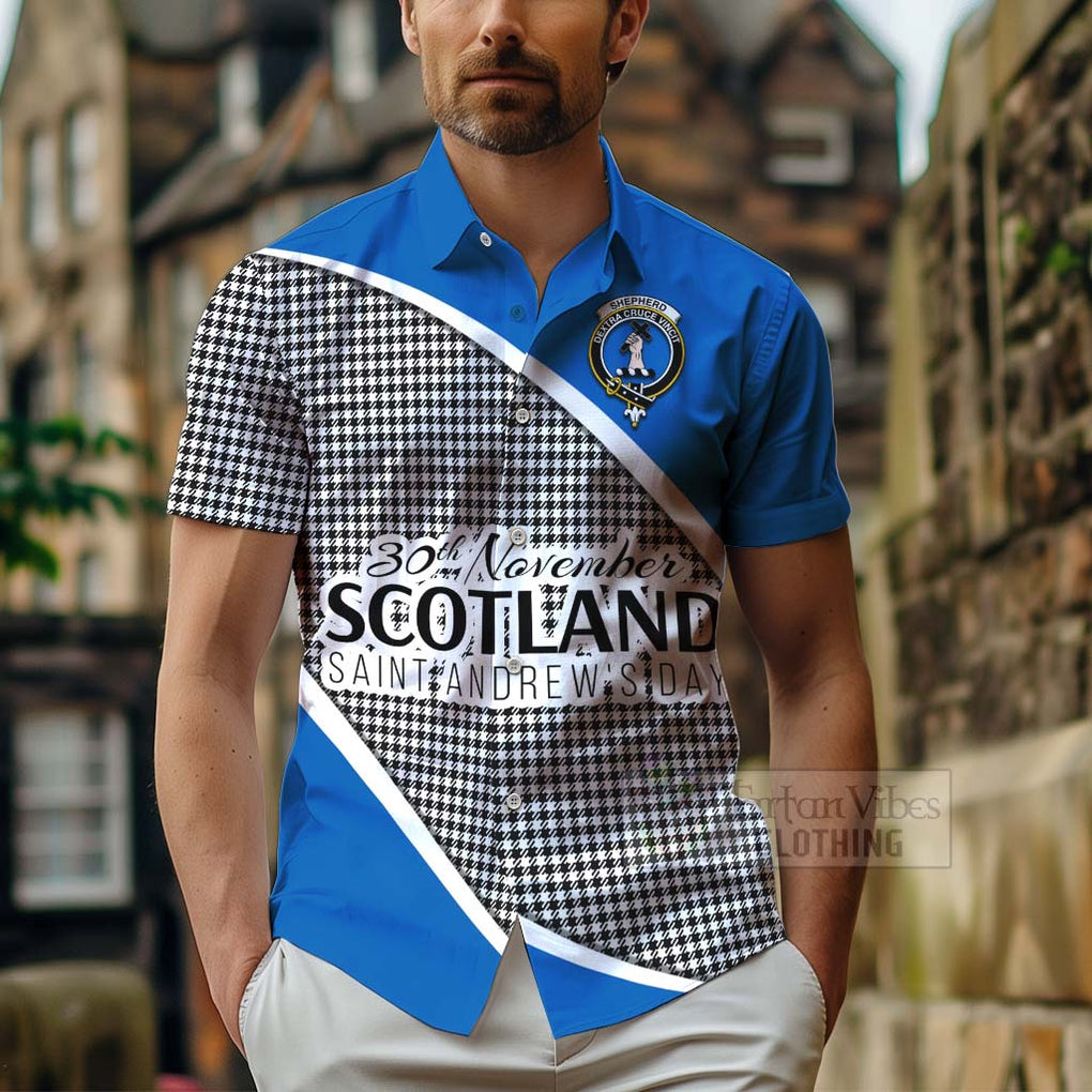 Shepherd Family Crest Tartan Hawaiian Shirt Celebrate Saint Andrew's Day in Style