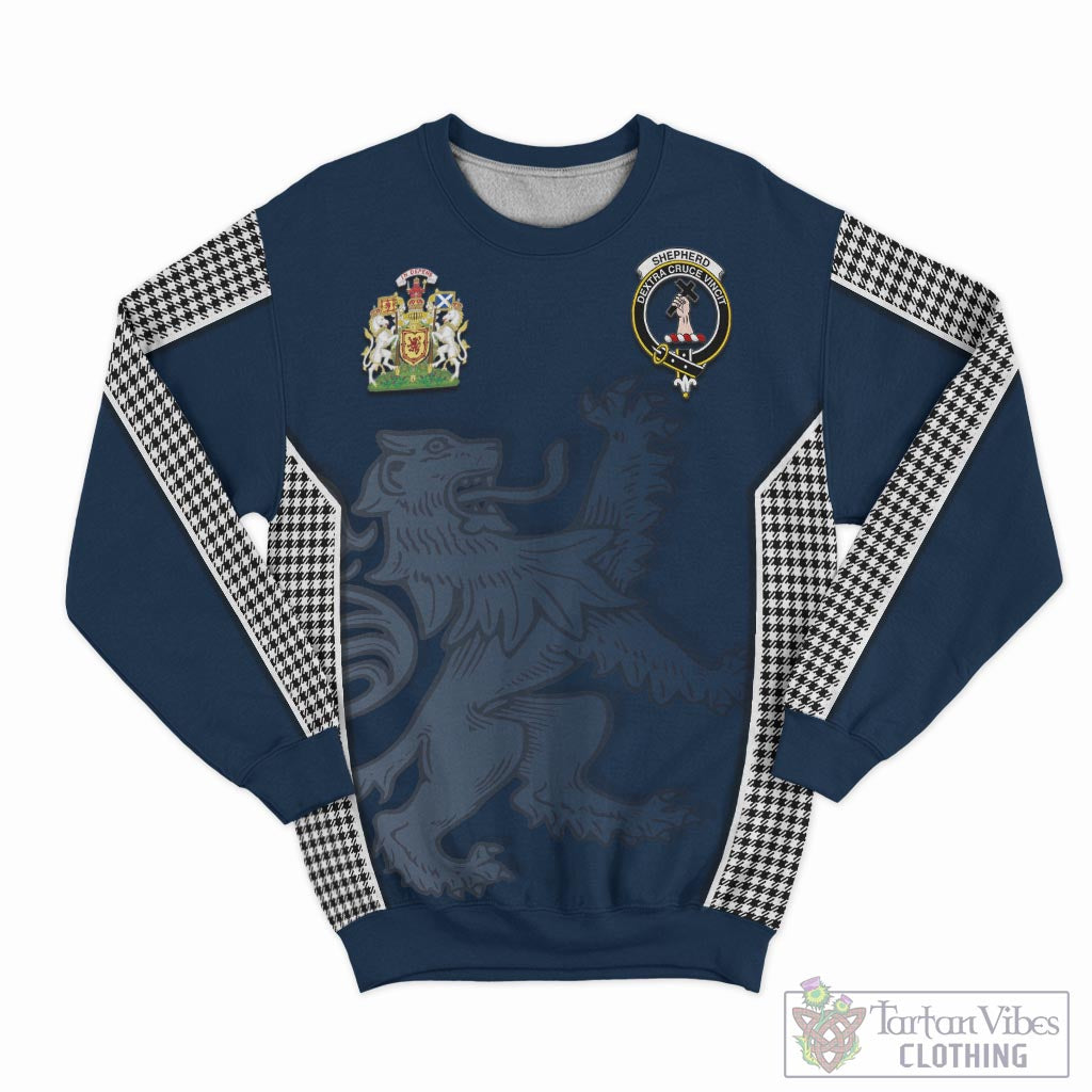 Tartan Vibes Clothing Shepherd Tartan Sweater with Family Crest and Lion Rampant Vibes Sport Style
