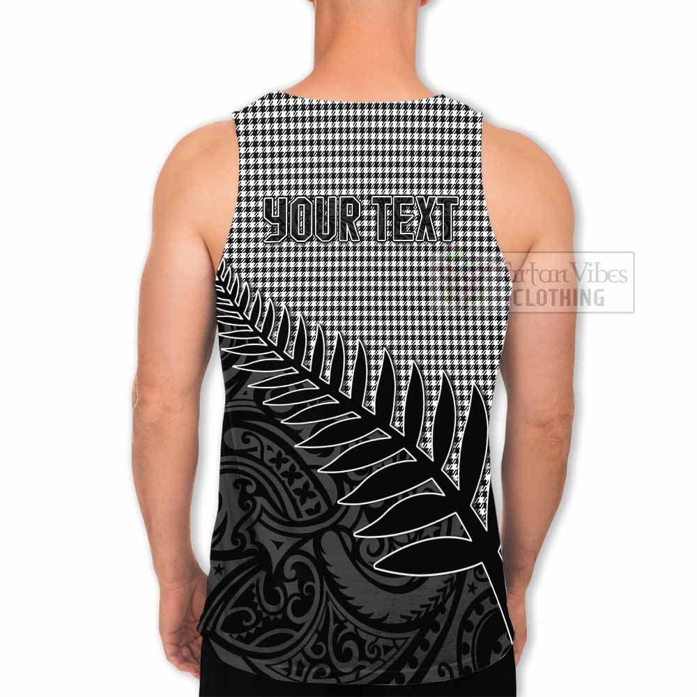 Tartan Vibes Clothing Shepherd Crest Tartan Men's Tank Top with New Zealand Silver Fern Half Style