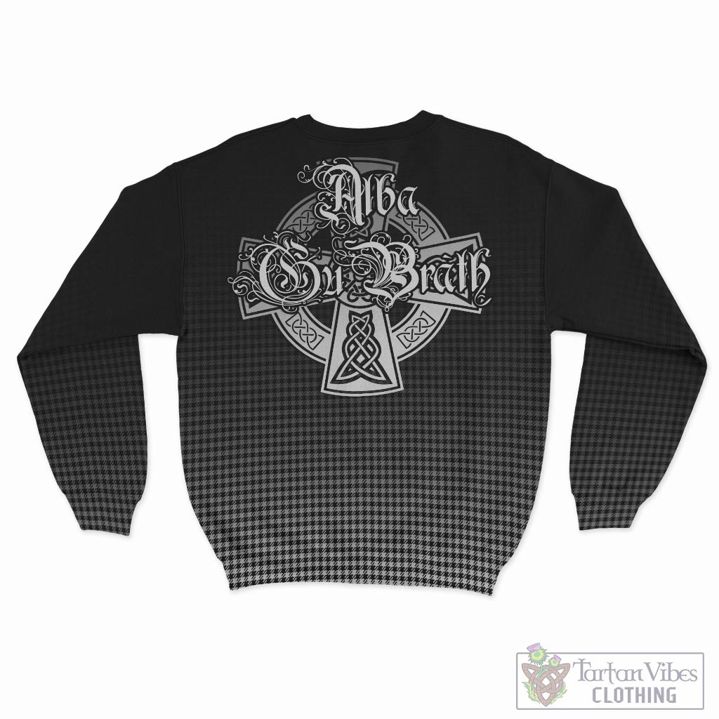 Tartan Vibes Clothing Shepherd Tartan Sweatshirt Featuring Alba Gu Brath Family Crest Celtic Inspired