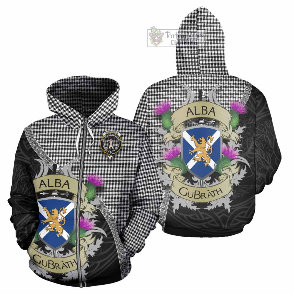Tartan Vibes Clothing Shepherd Tartan Family Crest Hoodie Lion Rampant Royal Thistle Shield Celtic Inspired