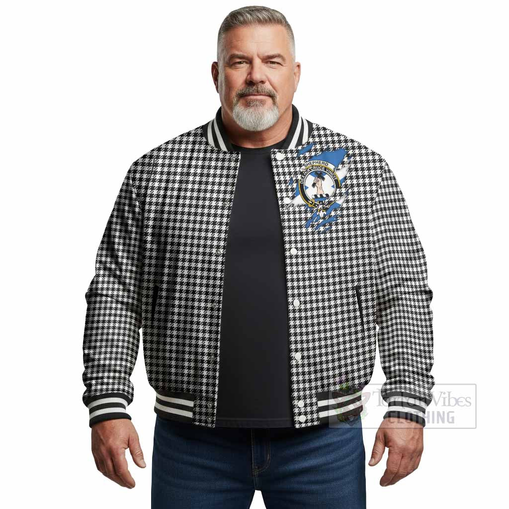Shepherd Clan Crest In Me Tartan Baseball Jacket Scotland Flag Style