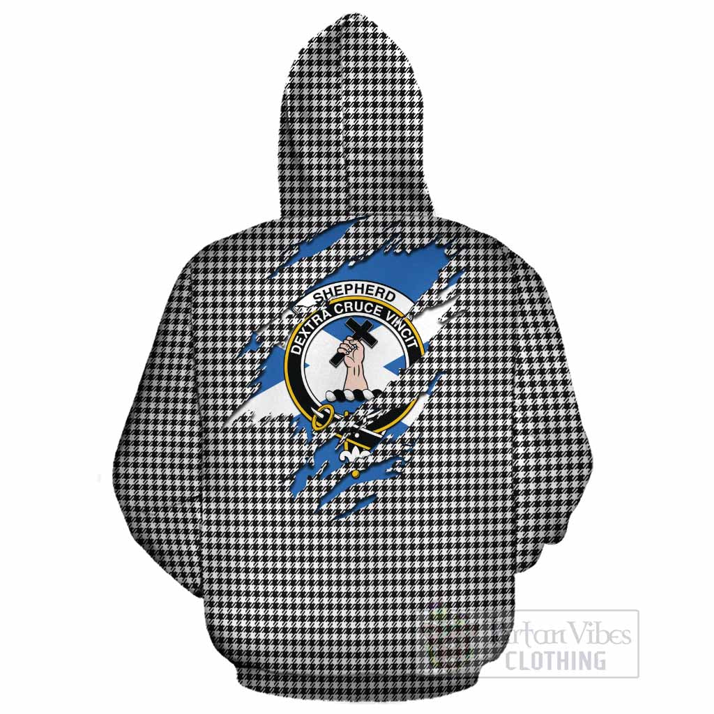 Shepherd Clan Crest In Me Tartan Cotton Hoodie Scotland Flag Style