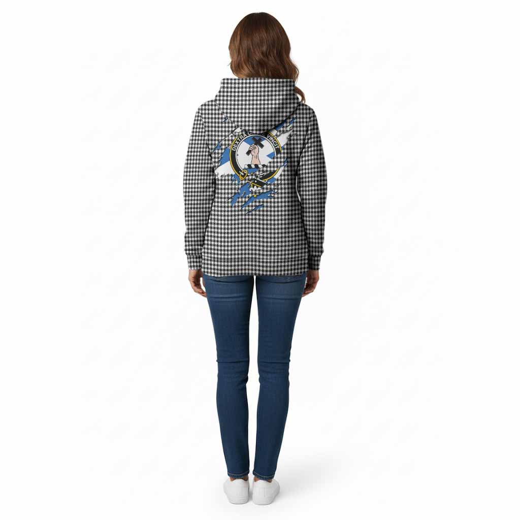Shepherd Clan Crest In Me Tartan Cotton Hoodie Scotland Flag Style