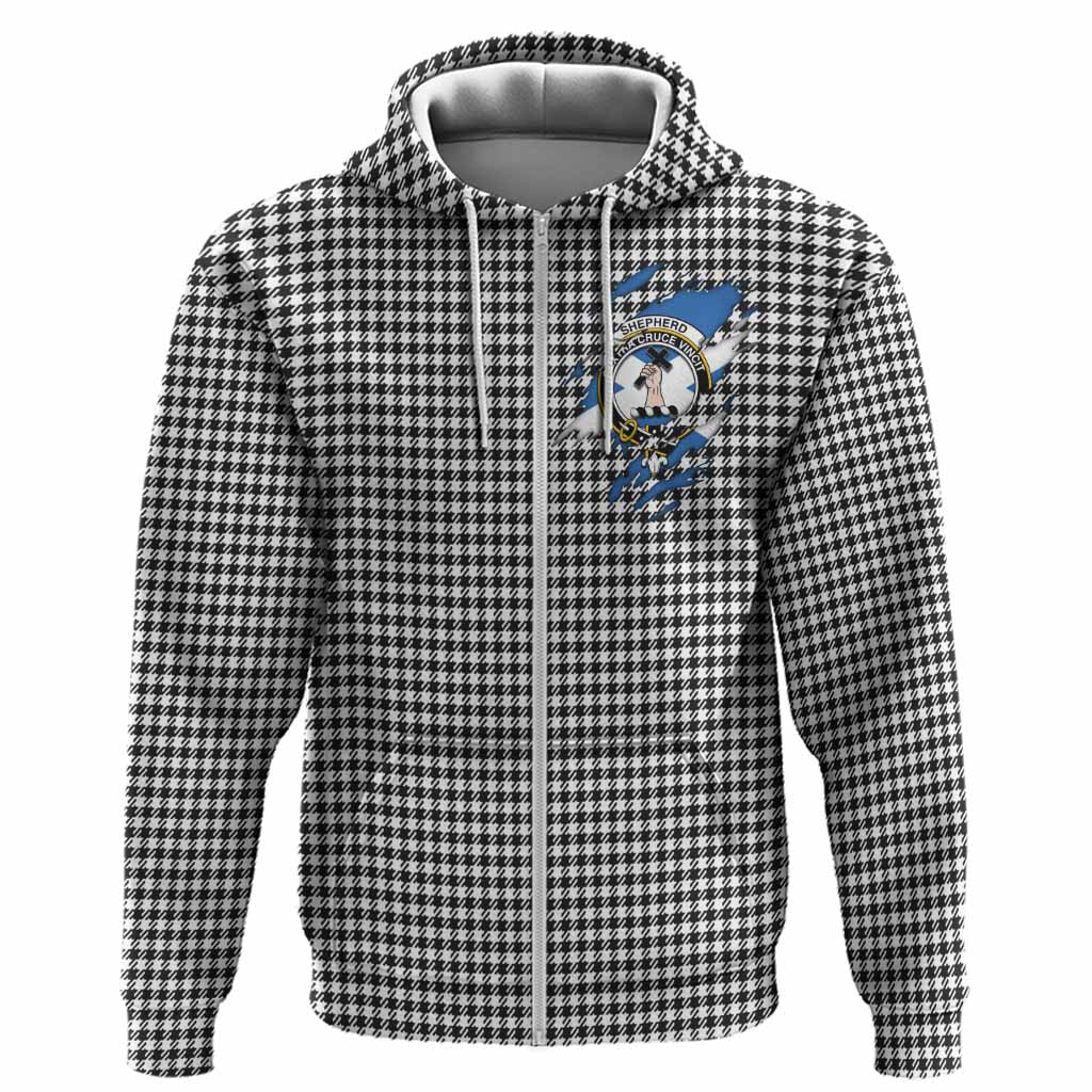 Shepherd Clan Crest In Me Tartan Hoodie Scotland Flag Style