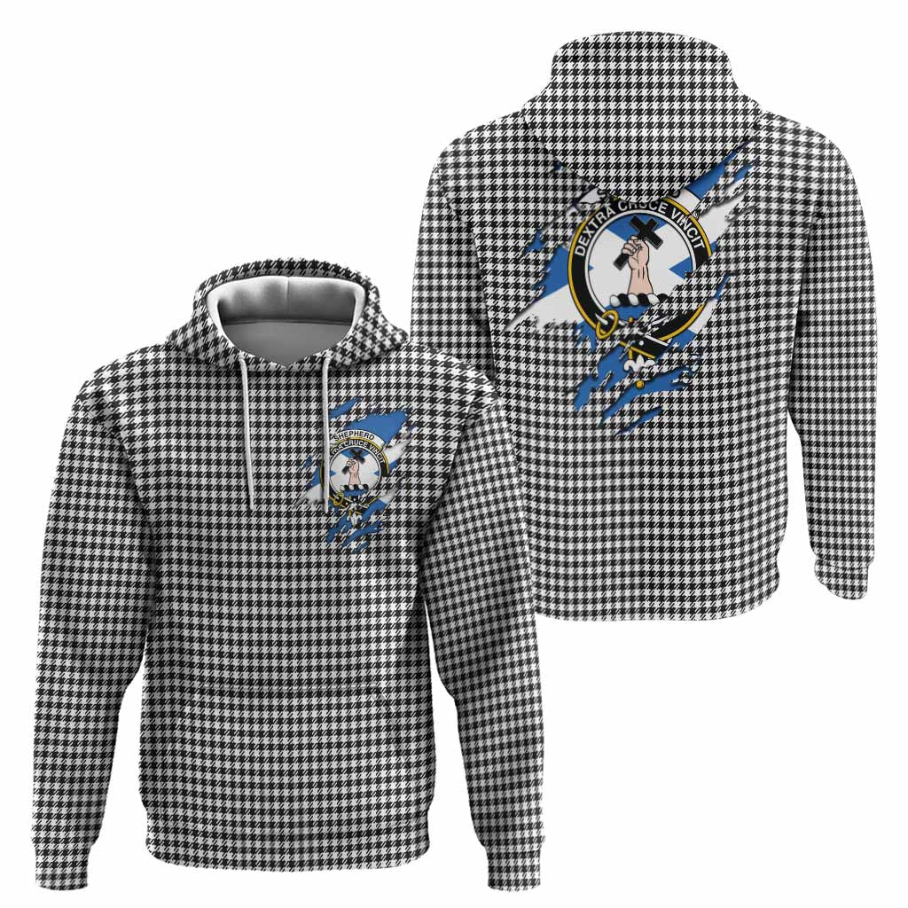 Shepherd Clan Crest In Me Tartan Hoodie Scotland Flag Style