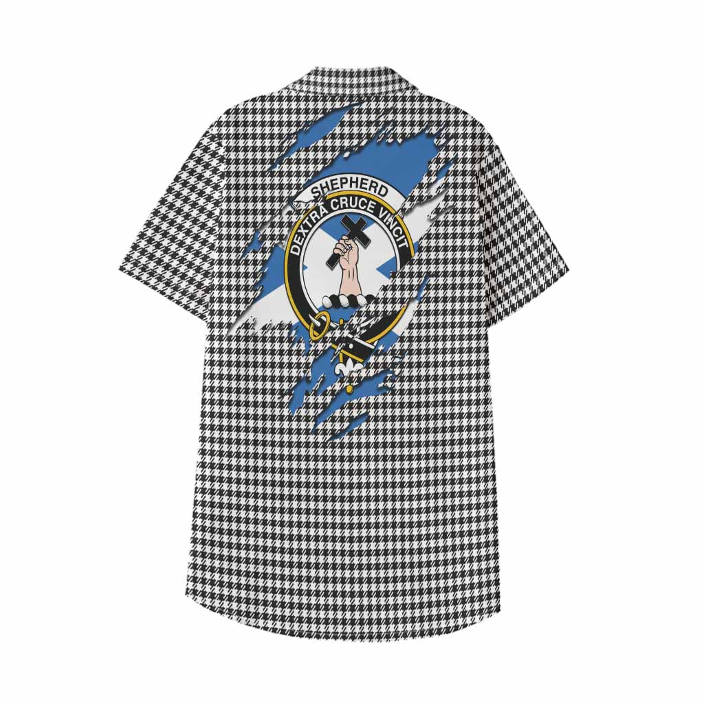 Shepherd Clan Crest In Me Tartan Kid Hawaiian Shirt Scotland Flag Style