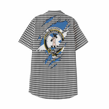 Shepherd Clan Crest In Me Tartan Kid Hawaiian Shirt Scotland Flag Style