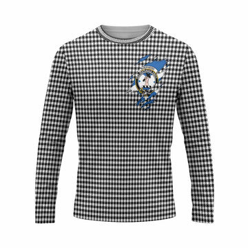 Shepherd Clan Crest In Me Tartan Long Sleeve T-Shirt Scotland Flag Style