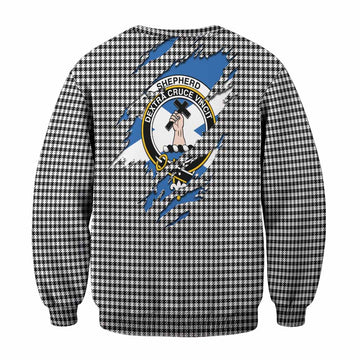 Shepherd Clan Crest In Me Tartan Sweatshirt Scotland Flag Style